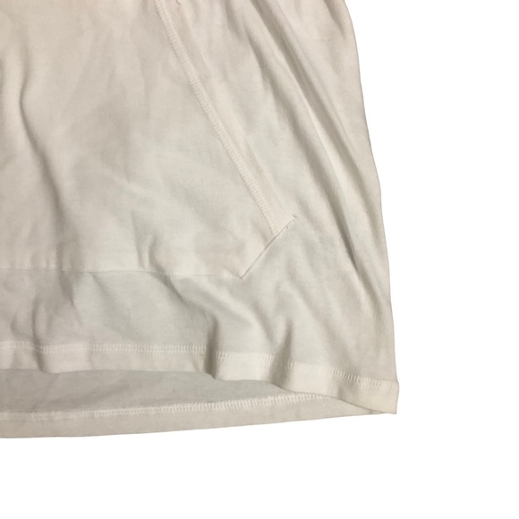 PUMA L Hoodie - white lightweight v-neck long sleeve sweater - Picture 6 of 8